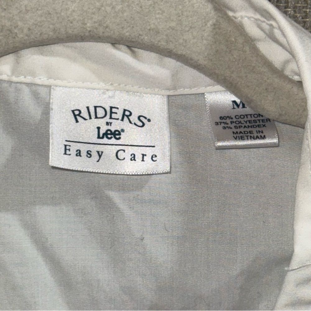 Riders by Lee size medium White Sleeveless Button-Down Shirt - Picture 3 of 5